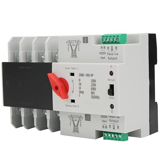Dual Power Automatic Transfer Switch 4P 100A 220V Changeover Switch Automatic Transfer Switch Dual Power Toggle Controller Dual Electronic Power Circuit Breaker